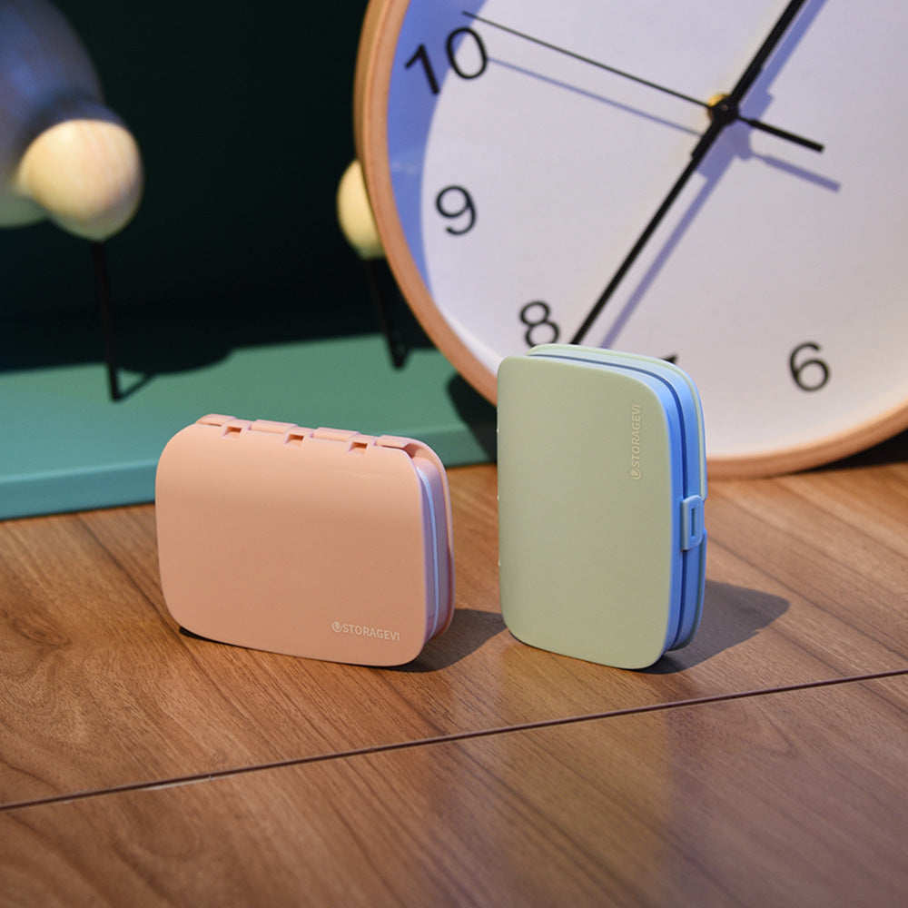 Small Pill Box Portable Women's One-week Pill Box Portable Storage Pill Box Mini Pill Box Sealed Pill Box