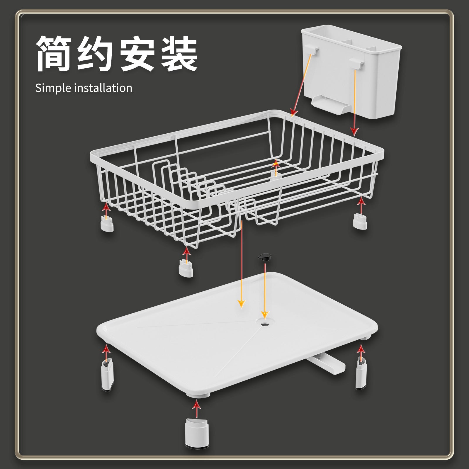 Kitchen Dish Rack Small Volume Dish Dish Dish Rack Sink Multifunctional Tableware Dish Storage Box