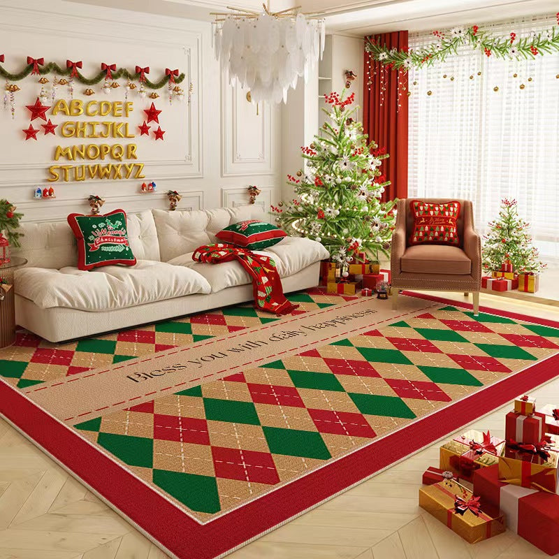 Cross-border Retro Living Room Full Carpet Office Christmas Classical Non-slip Dirty-resistant Coffee Table Mat Absorbent Foot Mat