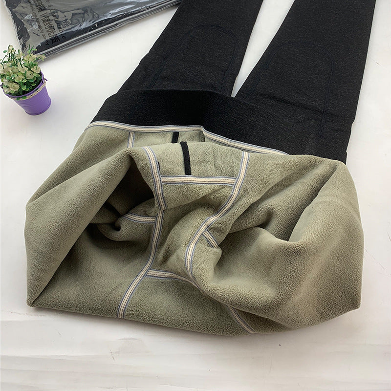 500 Grams Of Men's Graphene Boiling Pants Color Ram Pants Alpaca Wool Padded Cotton Pants Knee Pads Waist Crotch