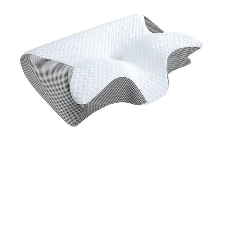 Rolled Horn Memory Sleep Pillow For Household Cervical Vertebra Zero Pressure Slow Rebound Horn Memory Foam Butterfly Pillow