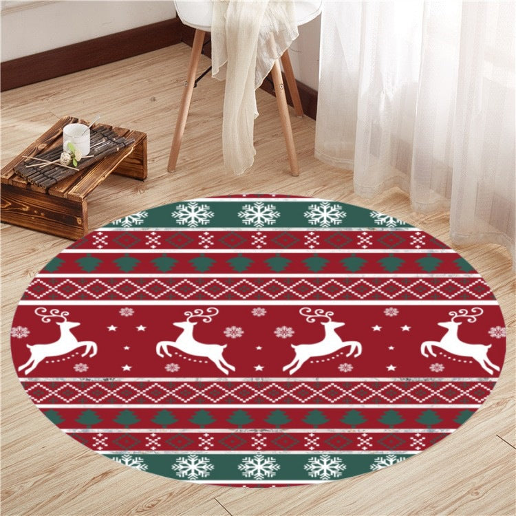 Cross-border Retro Persian Turkish Ethnic Style Carpet American Stitching Round Living Room Office Full Floor Mat