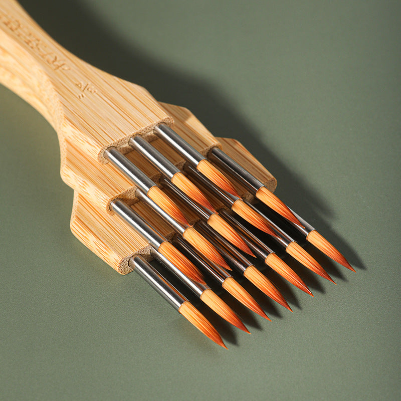 Multi-tooth Comb Flat Head Round Head Art Watercolor Acrylic Brush Nylon Wool
