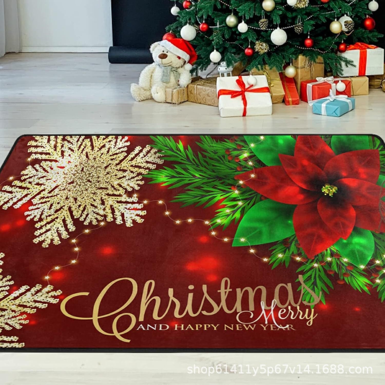 Amazon Christmas Door Decoration Foot Mats, Welcome Mats, Home Kitchen Oil-Absorbing And Water-Absorbing Floor Mats, Bathroom Door Mats