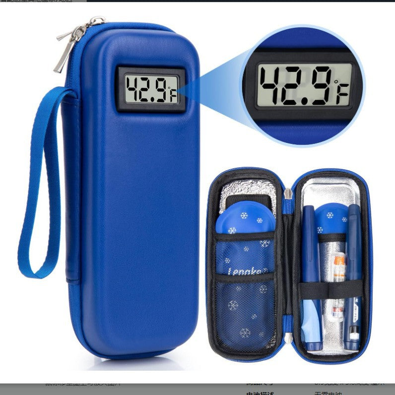 Insulin Cooler With Temperature Display - Tsa Approved Portable Travel Case For Diabeticb