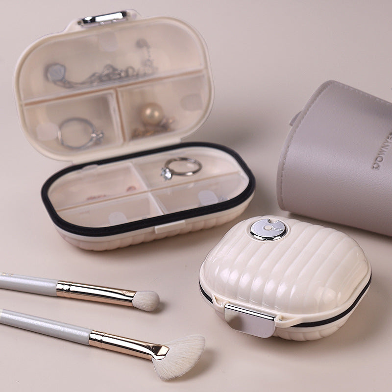 Seven-Day Portable Pill Box Packaging Box, Outdoor One-Week Travel Pill Jewelry Mini Shell Storage Sealed Box